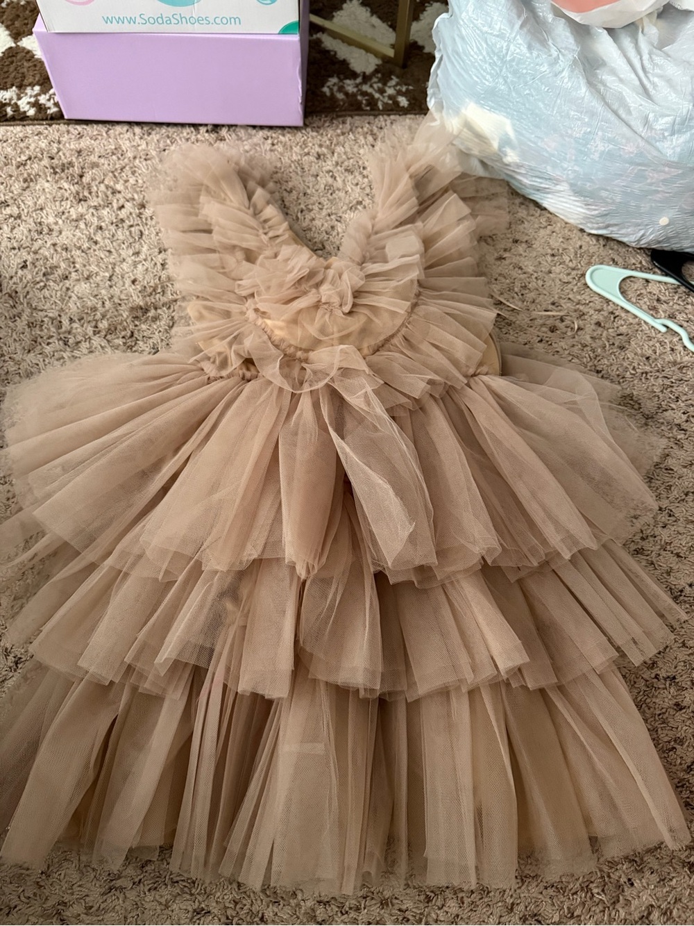 Tulle Dress Taupe